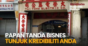 Papan Tanda Bisnes Tunjuk Kredibiliti Anda